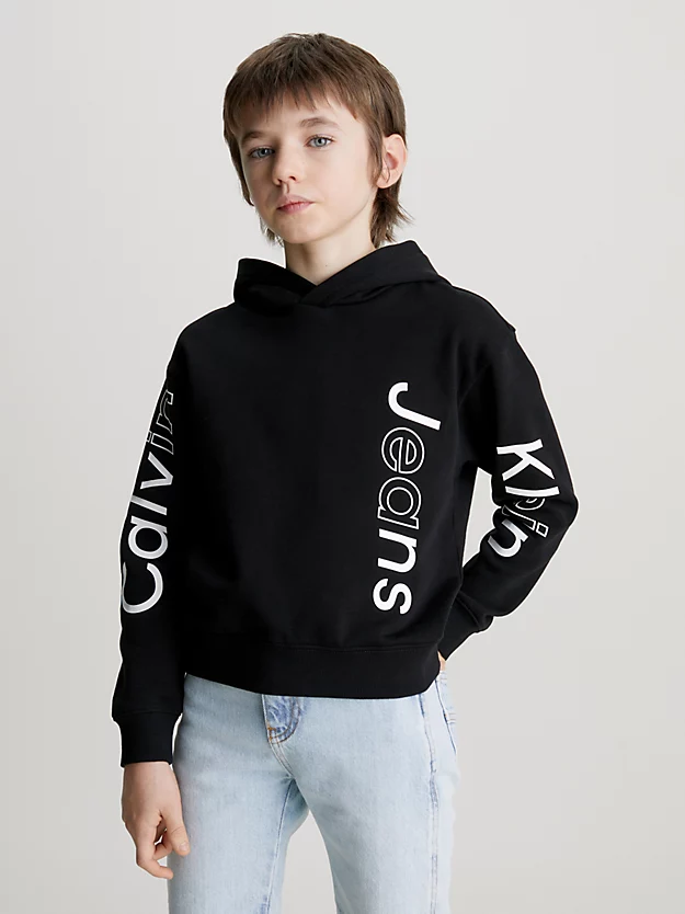 Moletom com capuz em tecido atoalhado de modelagem relaxada e com logo.