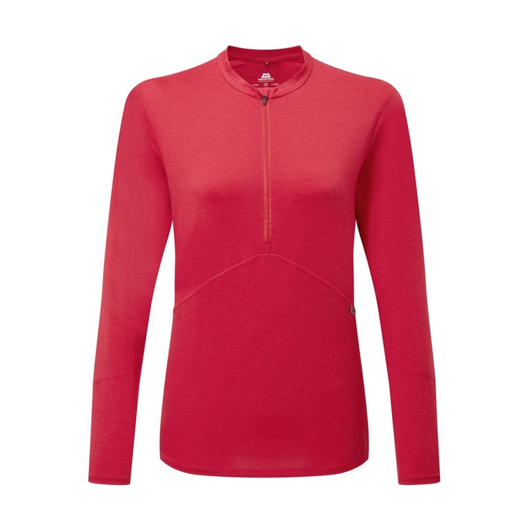 Mountain Equipment Nava LS Zip Tee Women Capsicum Red