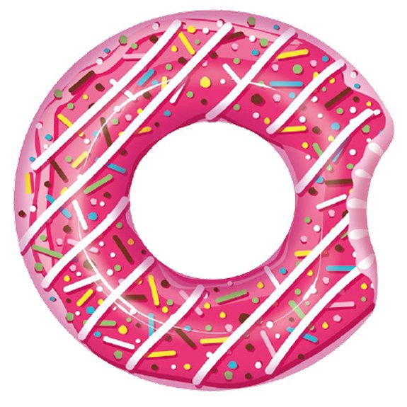Bouée gonflable Donut 1,07 m fraise ou chocolat