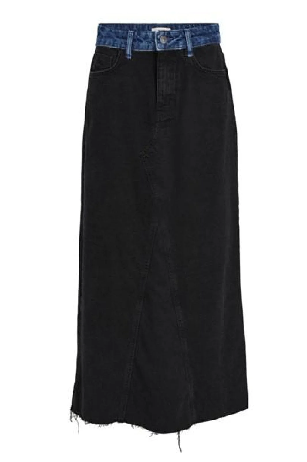 Object Objharlow Long Denim Skirt 4565837 black denim medium blue denim