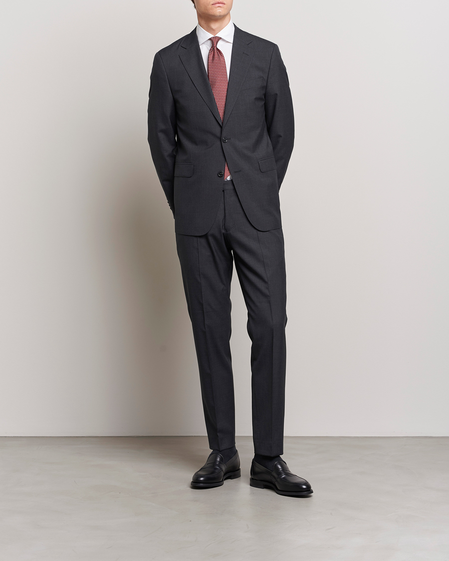 Oscar Jacobson Falk Wool Blazer Grey