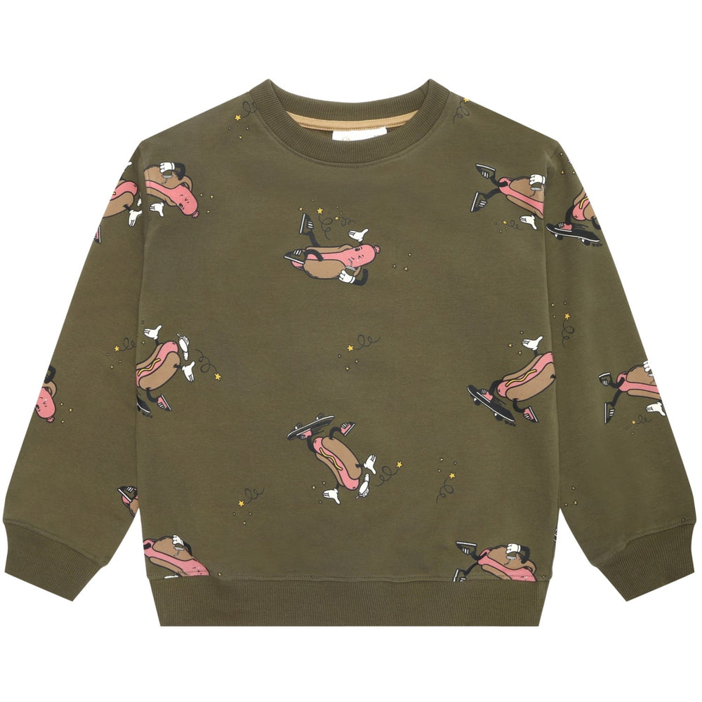 Køb The New Ivy Green Hot Dog AOP Lexington OS Sweatshirt