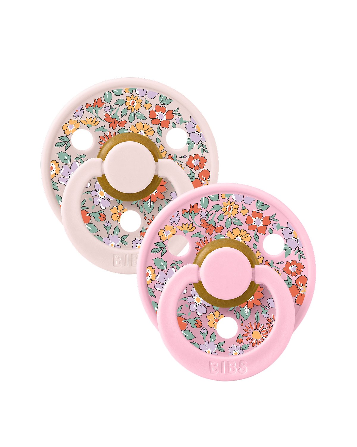BIBS x Liberty Smokk 2pk, Round – Rund, Naturgummi