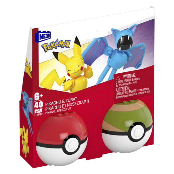 Mega Construx Pokémon Pikachu & Zubat Bouwset, 40dlg.
