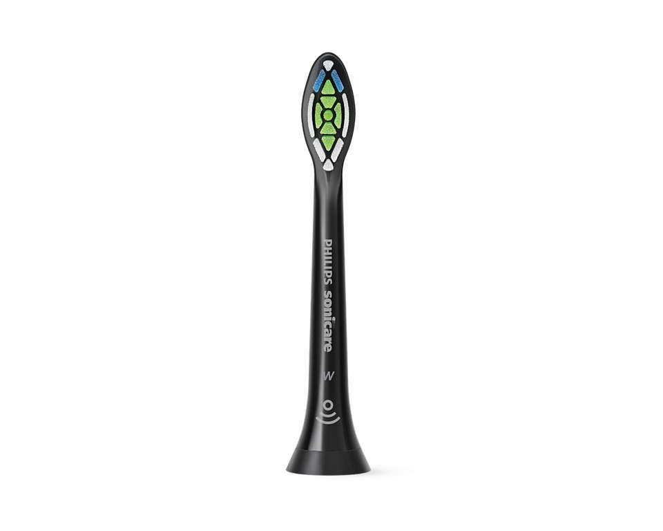 Philips - Sonicare W2 Optimal White - Toothbrush Replacement Heads - Black ( 8 pcs )