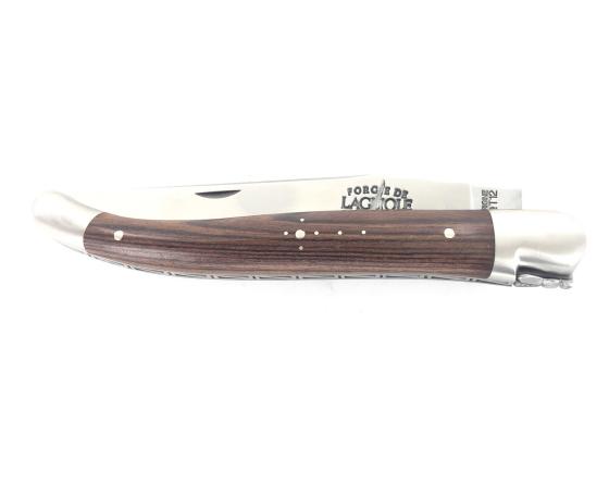 Laguiole Tradition 12 cm - 2 mitres - Bois de Violette - Série Limitée 103 Couteau de Poche Forge de Laguiole