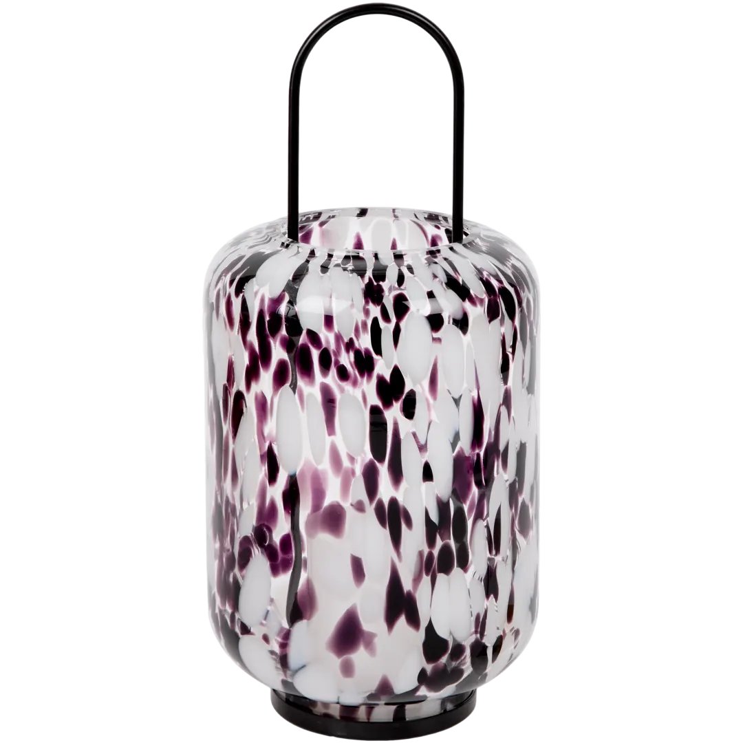 Glazen ledlantaarn Ø 16 x 34,5 cm | diverse kleuren