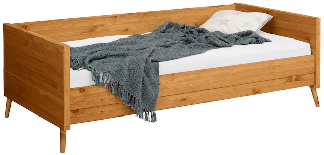 Lüttenhütt Jugendbett »Ellen« aus massivem Kiefernholz, in 2 verschiedenen Farben, mit Holzfüssen