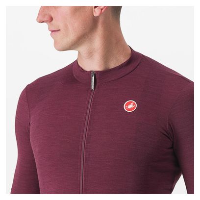 Maillot Manches Courtes Castelli Essenza Rouge Bordeaux