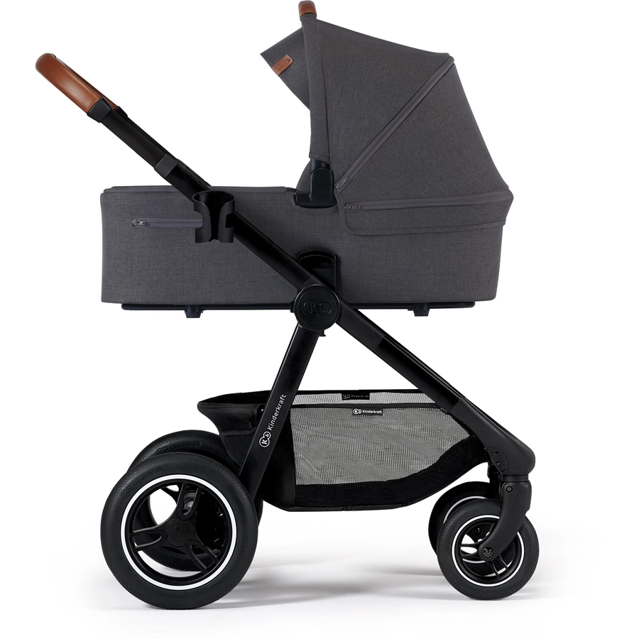 Kinderkraft Kombikinderwagen EVERYDAY 2 in 1 dark grey black frame