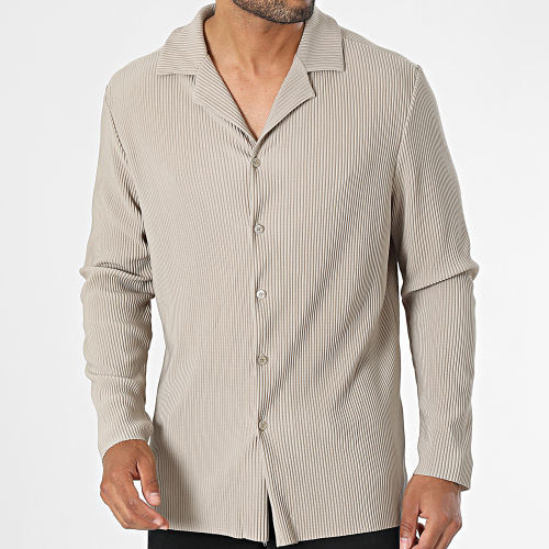 Chemise Manches Longues Taupe