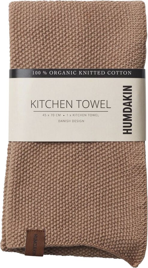 Humdakin Knitted kitchen towel Brun