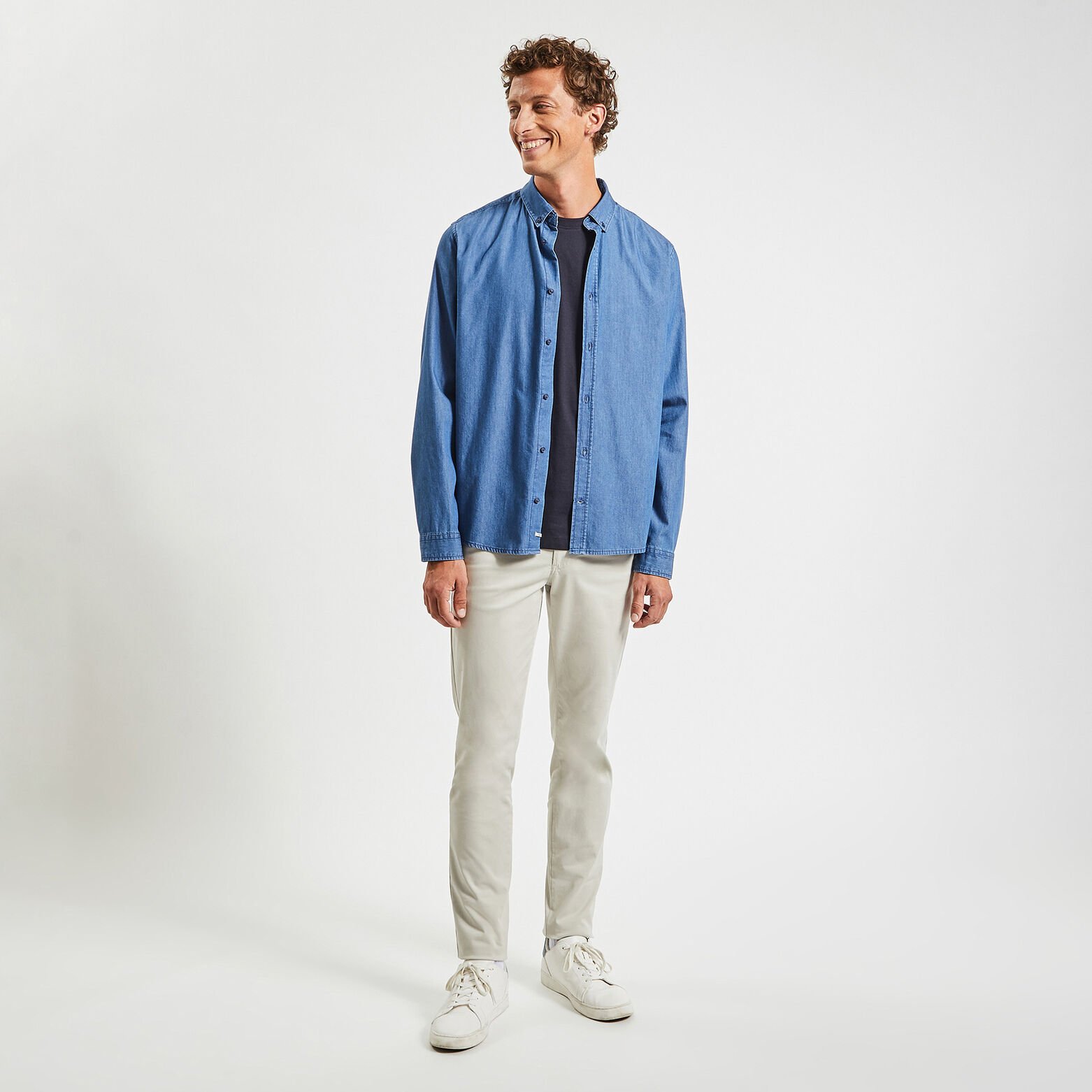 Pantalon chino slim 'le parfait by JULES' Ecru
