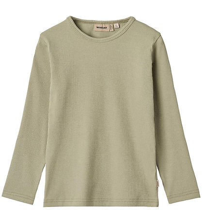 Wheat Bluse - Rib - Stig - Green Tea
