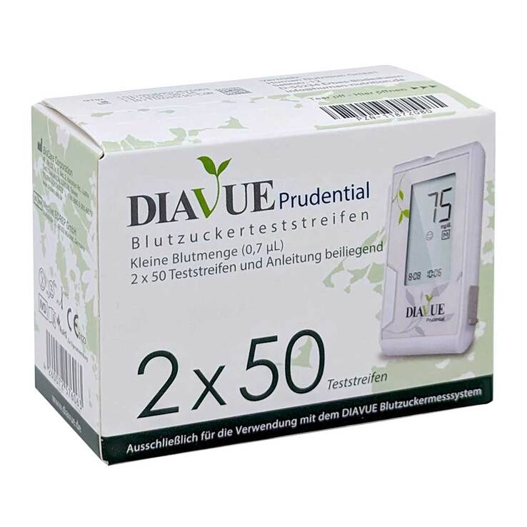Diavue Prudential Blutzuckerteststreifen, 2X50 St