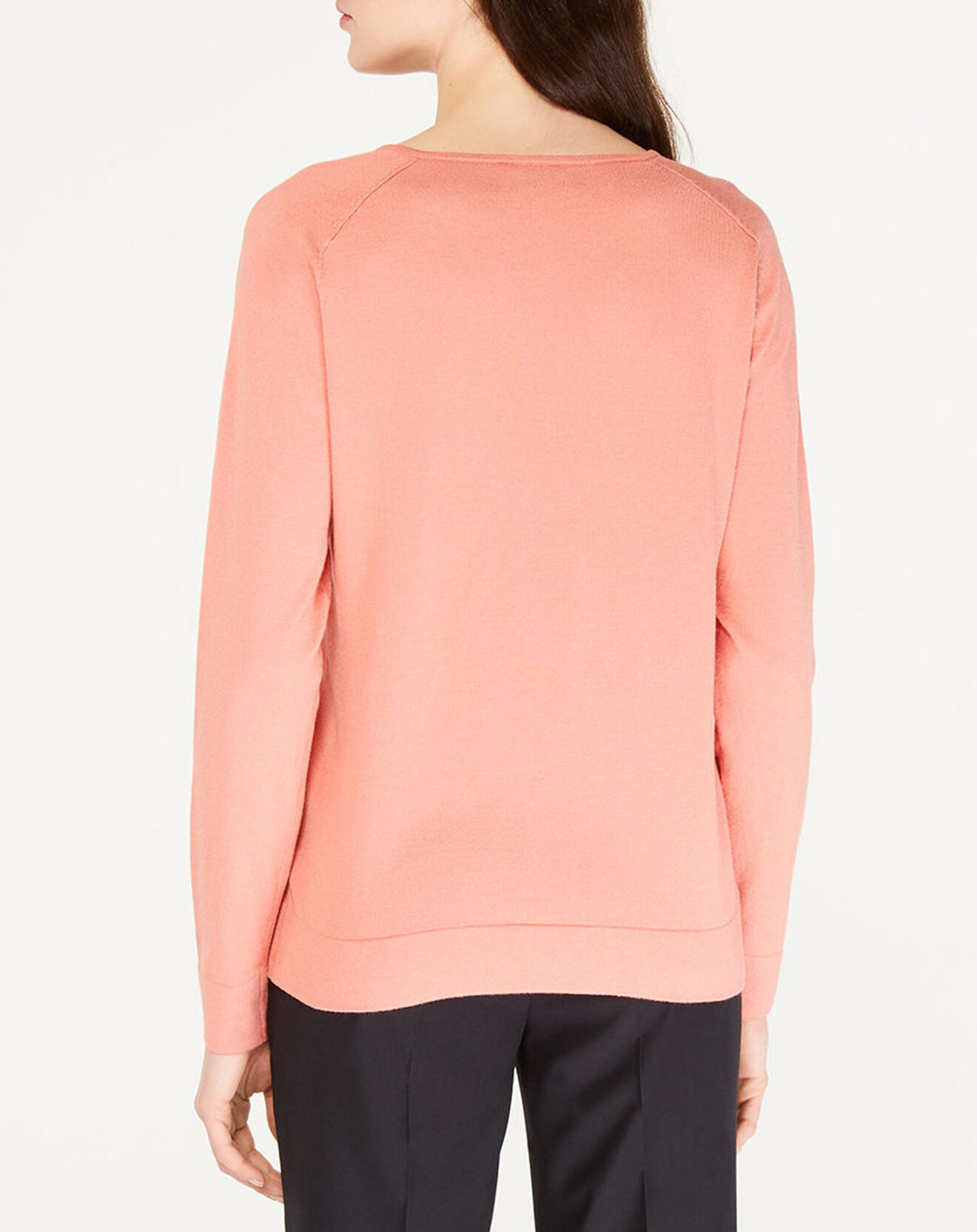 Galeries Lafayette Pull Dya Col V saumon