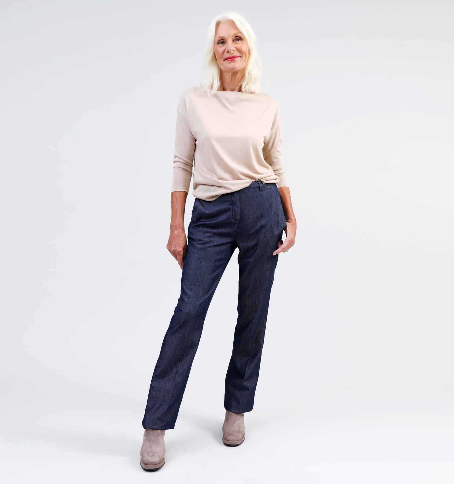 Straight leg jeans blauw