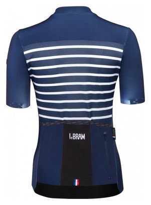 Maillot Manches Courtes Femme LeBram Ventoux Marine Coupe Ajustée