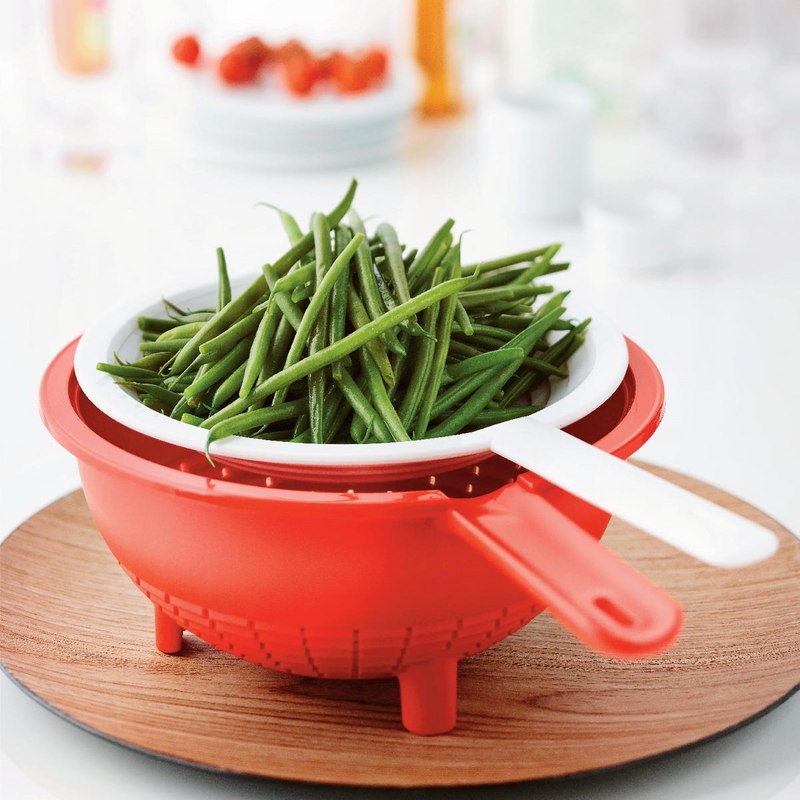 Saladin® Multisieb Praktisches Doppelsieb zum Waschen und Abtropfen von Lebensmitteln