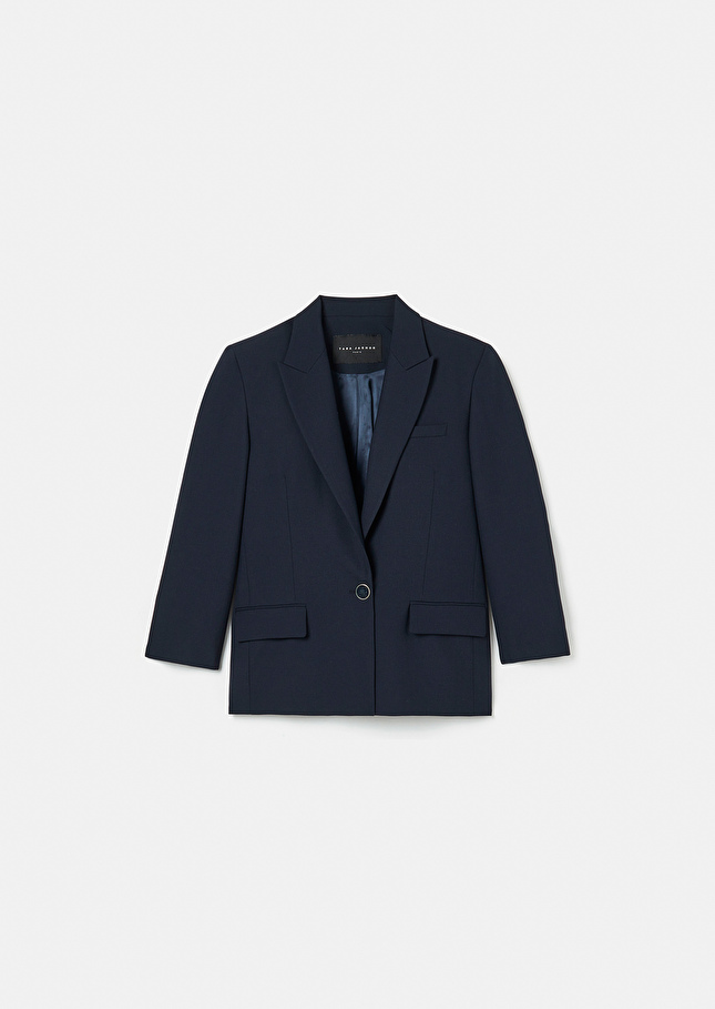 Veste Vancouveurbleu nuit en laine froide