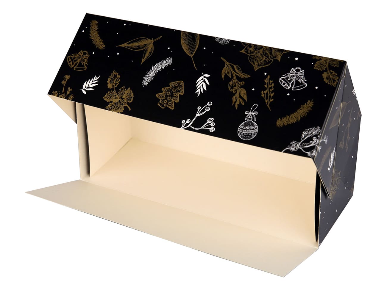 Boîte à bûche Fêtes Gourmandes (x 25) - 40 x 11 cm