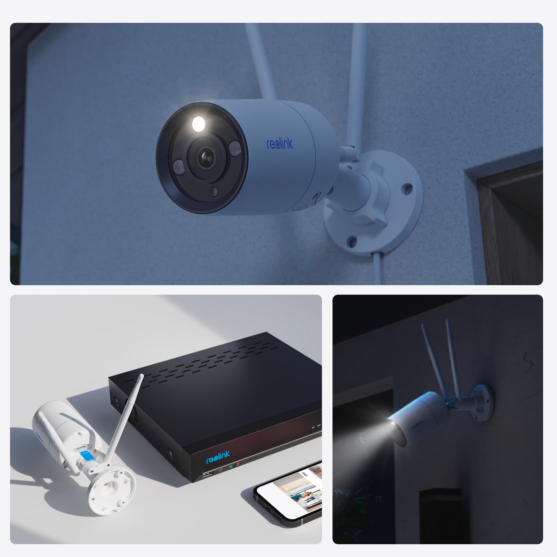 Reolink Überwachungskamera »W330 - 4K WiFi 6 Überwachungskamera Aussen mit farbiger Nachtsicht« Aussenbereich Personen-/Fahrzeug-/Tiererkennung, 2-Wege-Audio, IP67 wasserdicht