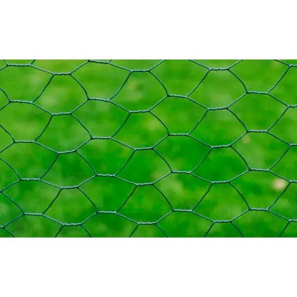 vidaXL Trådgjerde kylling galvanisert med PVC-belegg 25x0,75 m grønn
