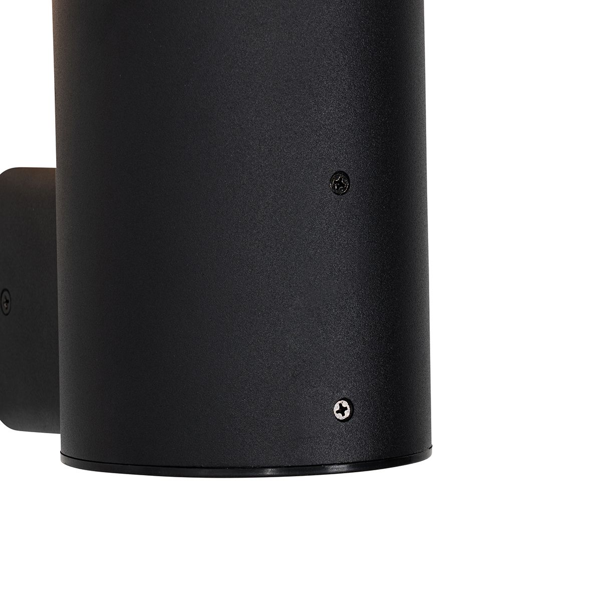Buiten wandlamp zwart met opaal glas IP44 - Huma
