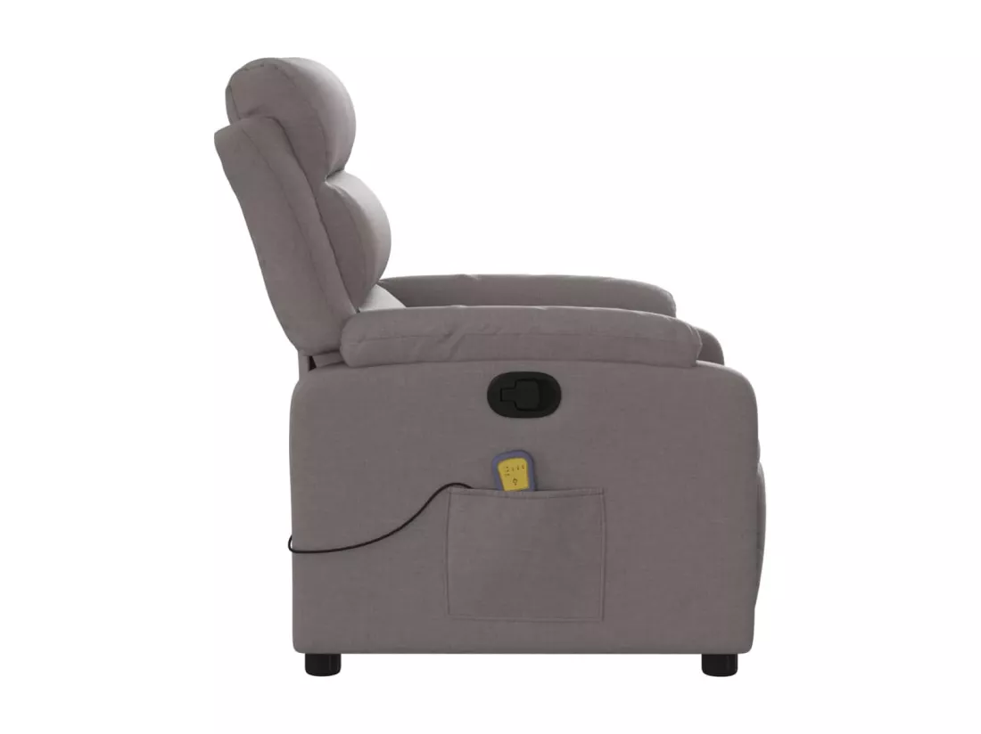 Fauteuil de massage inclinable Taupe Tissu