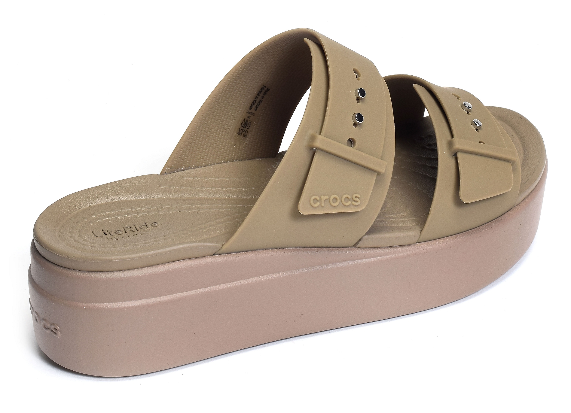 Brooklyn buckle low wedge kaki