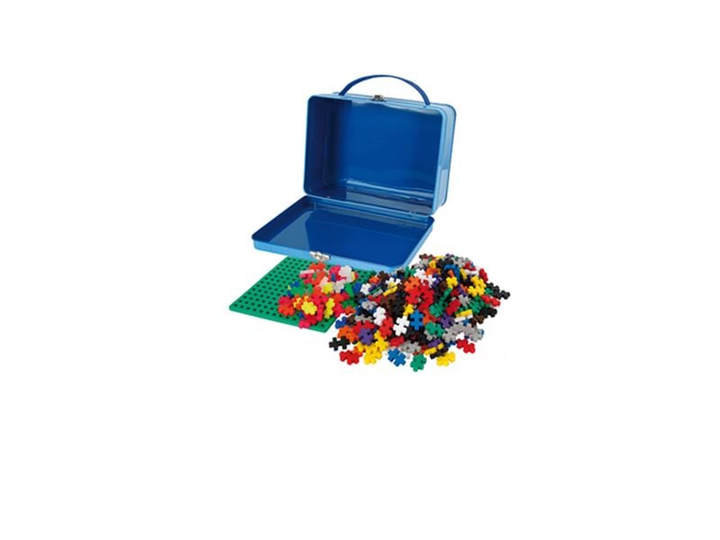 Plus Plus Kreativ-Bausteine Basic Metallbox 600 Teile Konstruktionsspielzeug in praktischer Metallbox