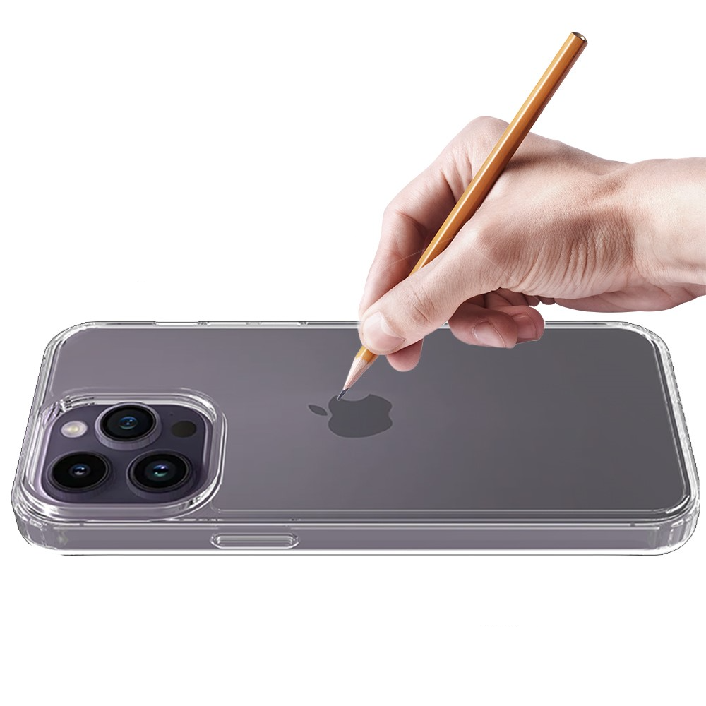 iPhone 16 Pro Max Hybrid Hülle TPU Bumper mit Acryl Rückseite - Transparent