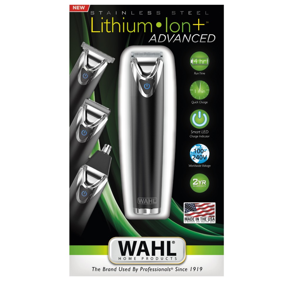 Wahl - Hårtrimmer Lithium - Rustfri stål, Alt i én (9864-016)