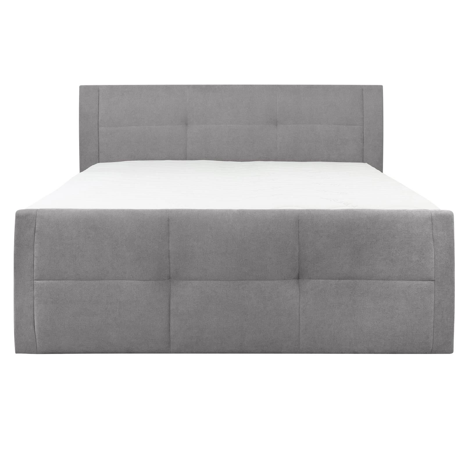 Boxspringbett - grau - H3 - mit Bettkasten - 180x200 cm