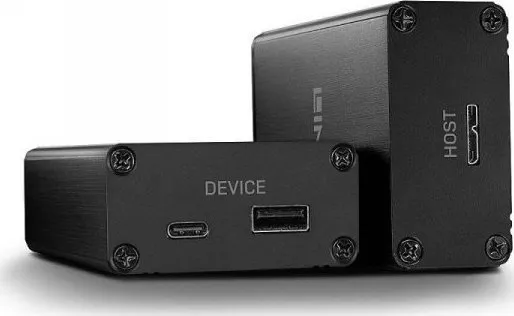 Lindy 43363, Netværkssender & -modtager, 300 m, 5000 Mbit/s, Fiber, Micro-USB 3.2 Gen 1 (3.1 Gen 1) Type-B, Sort