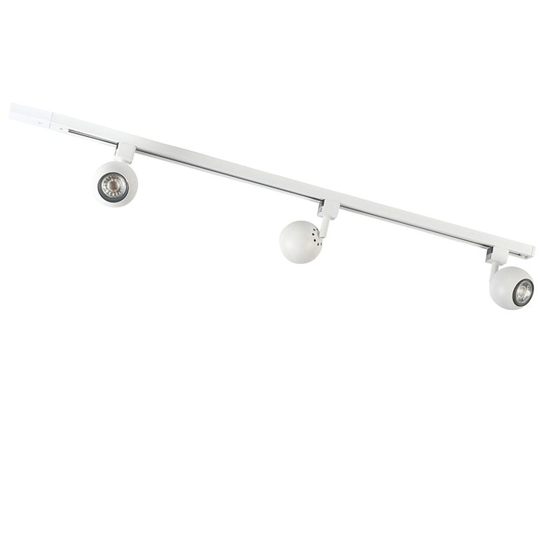 Modern railsysteem met 3 spots wit 1-fase  - Iconic Gissi
