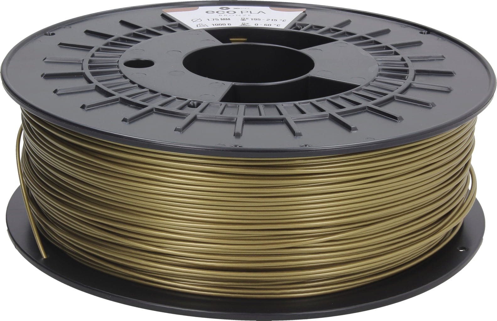 3DJAKE  ecoPLA Bronze, 1,75 mm / 1000 g    Allround PLA Filament zu einem unschlagbaren Preis in Bronze