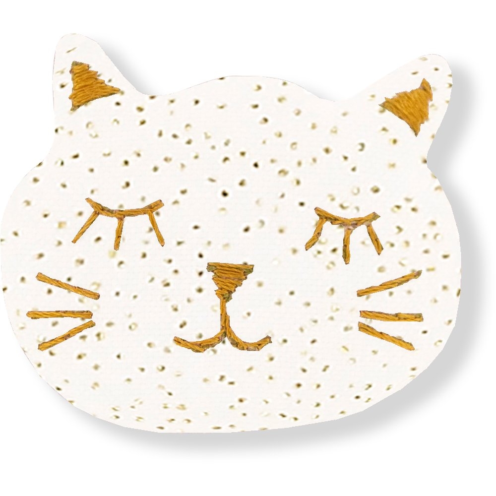 Barrette Miaou Blanc Pailleté