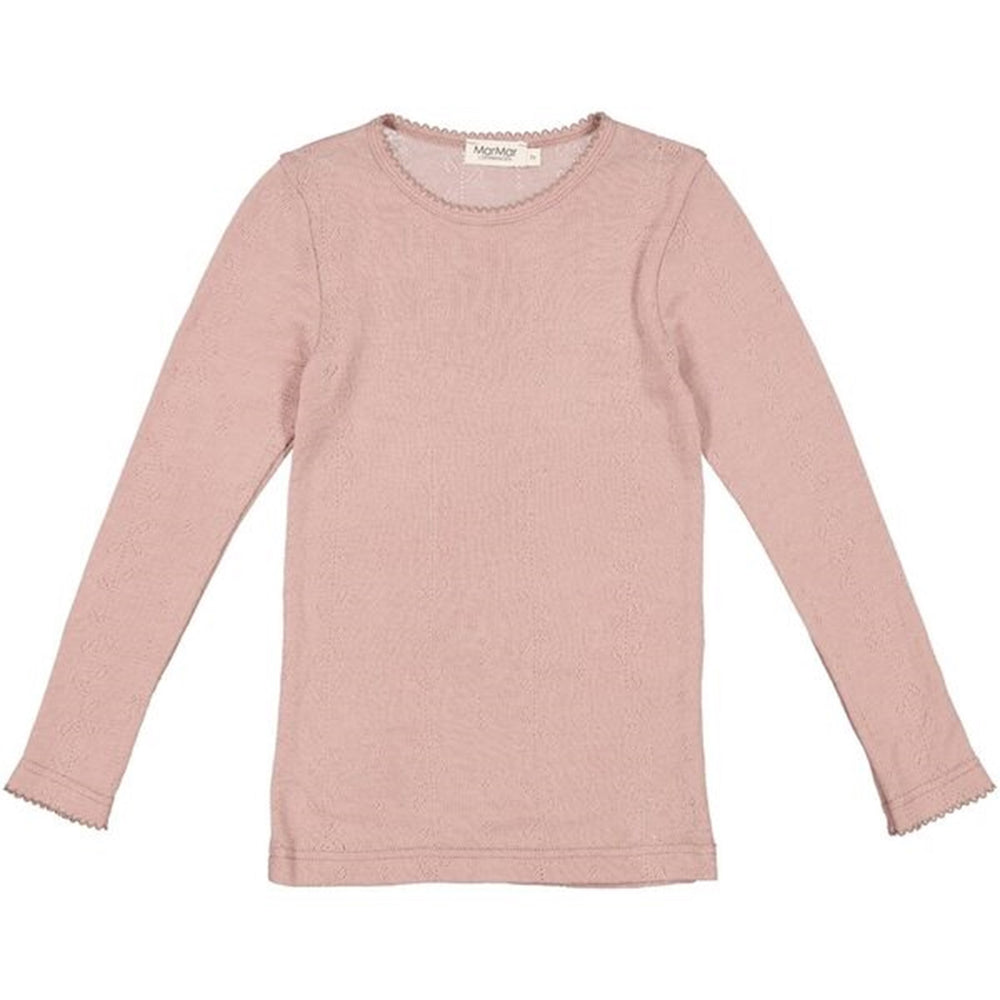 Wool Pointelle Burnt Rose Tamra Bluse - MarMar