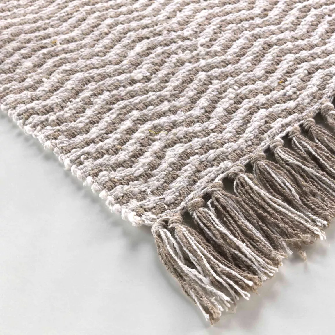 Tapis de salon coton (50 x 80 cm) Alessia Taupe