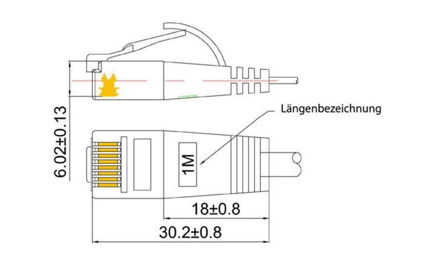 Slimpatchkabel RJ-45 - RJ-45, Cat 6, UTP, 20 m, BlauUnscreened/Unshielded Twisted-Pair-Kabel (UTP) mit Klinkenschutz