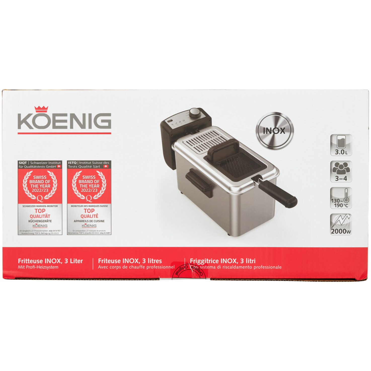 KOENIG Fritteuse Inox 3 Liter