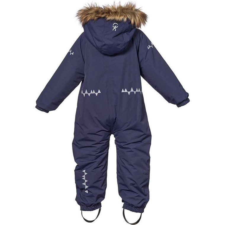 Isbjörn Toddler Padded Jumpsuit With Fur Navy