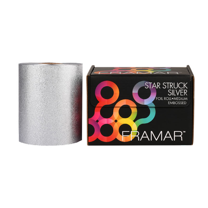 Aluminium gaufré en rouleau Foil Roll Medium Embossed star struck silver