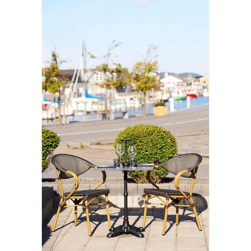 Hioshop Vivi cafetafel marmerdecor grijs