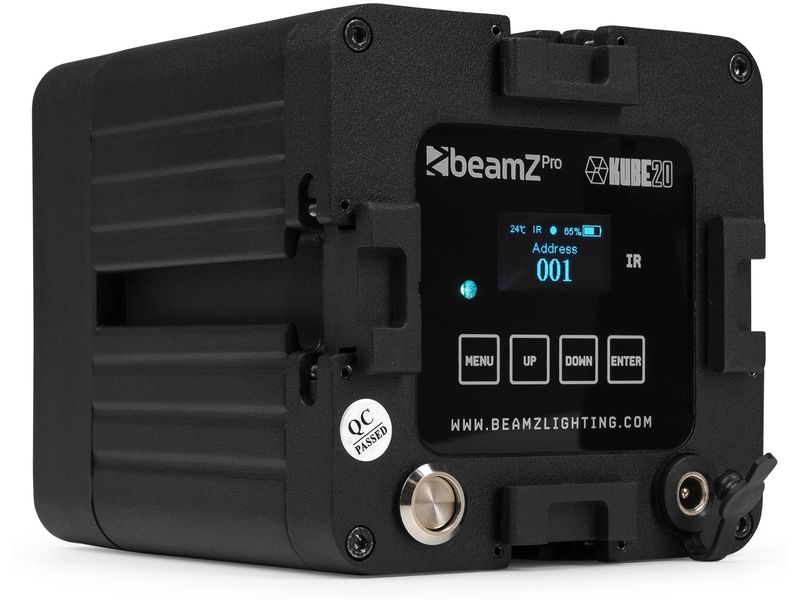 BeamZ Pro Scheinwerfer KUBE20BK Kompakter Scheinwerfer mit wiederaufladbarem Akku