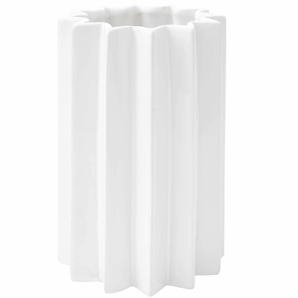 Vase en céramique soleil blanc 20 cm