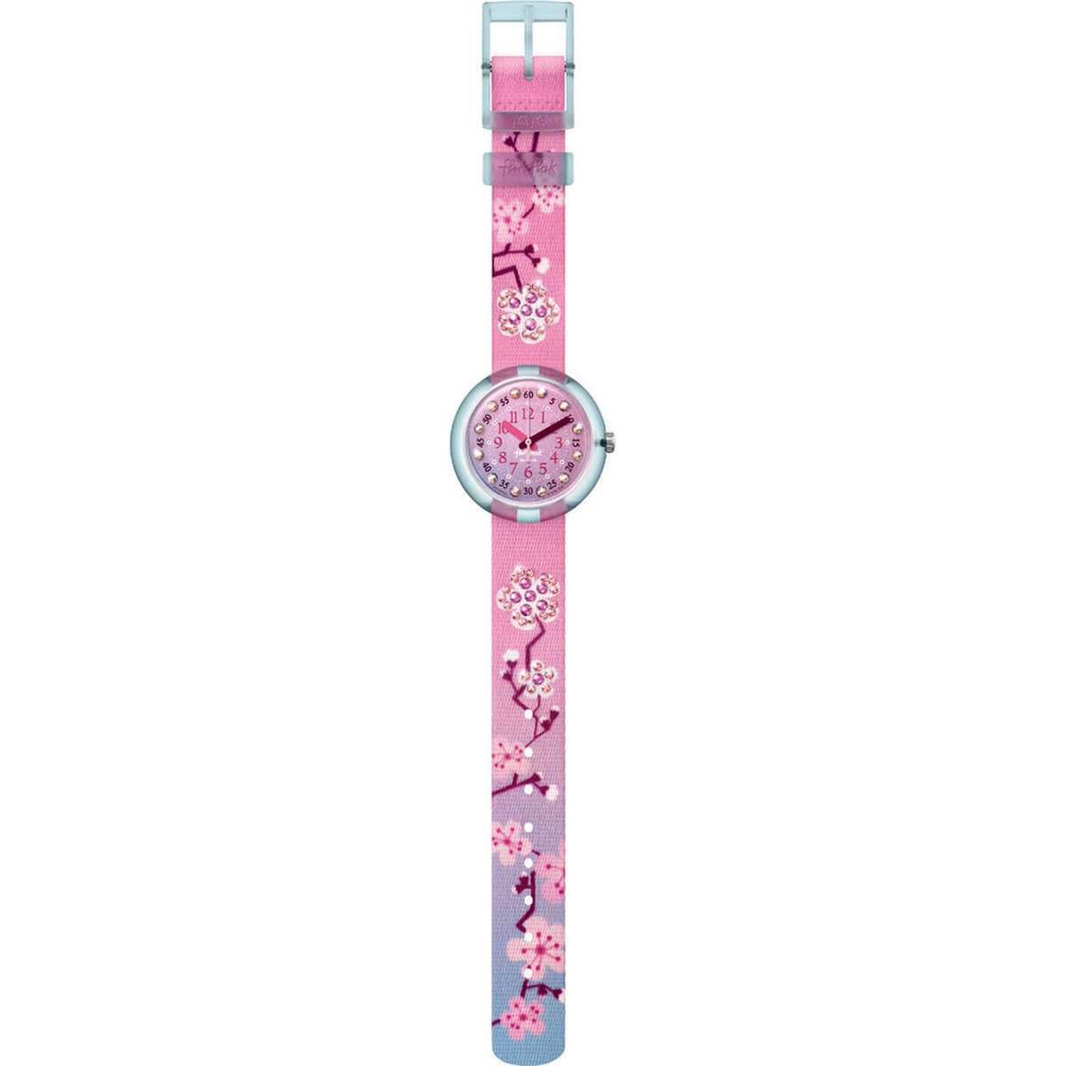 Montre Flik Flak enfant matériaux biosourcés rose fleur