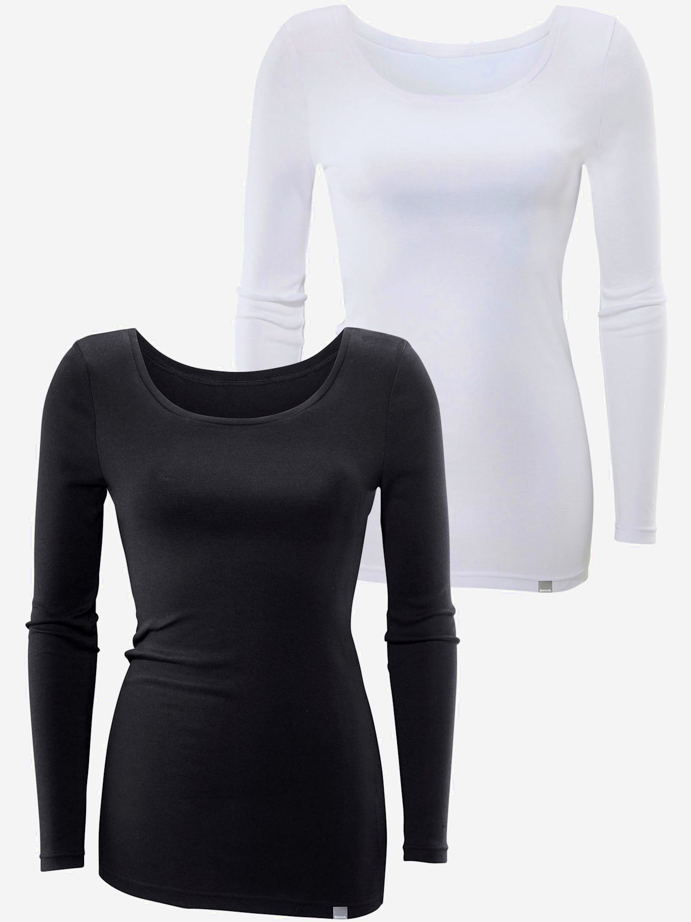 T-shirt manches longues coupe un peu plus longue ajustée