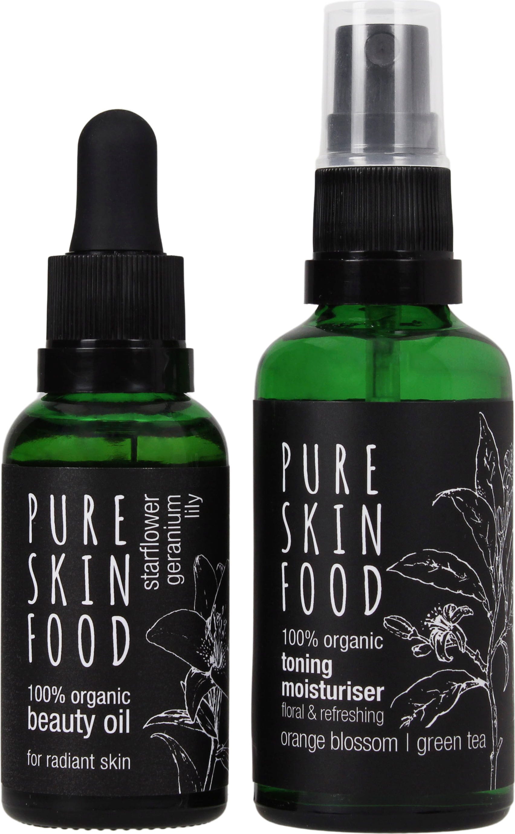 PURE SKIN FOOD  Organic Skincare Set For Radiant Skin